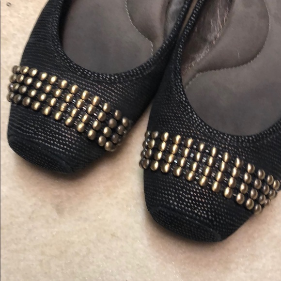 Auri brown ballet flats with gold accents - Picture 4 of 4